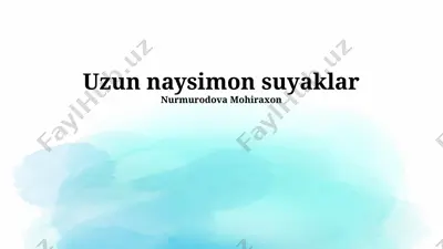 uzun naysimon suyaklar — PPTX