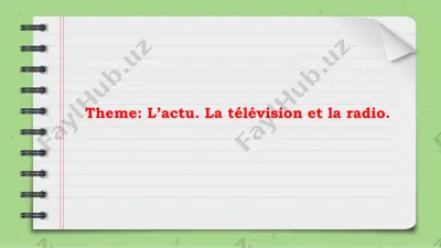 l’actu. la télévision et la radio — PPTX