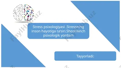 stress psixologiyasi — PPTX