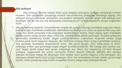 oila tarbiyasi — PPTX