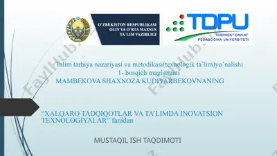 belanchak yasash texnologiyasi — PPTX