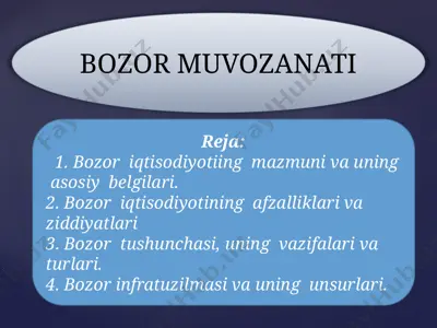 bozor muvozanati — PPTX