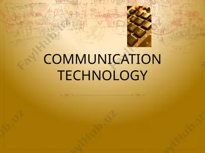 communication technology — PPTX