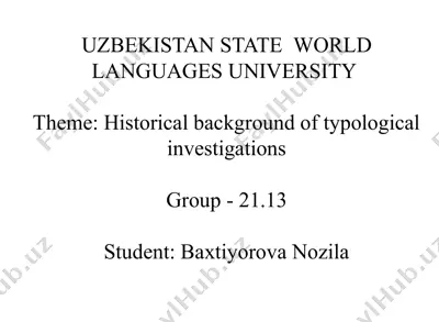 typological studies — PPTX
