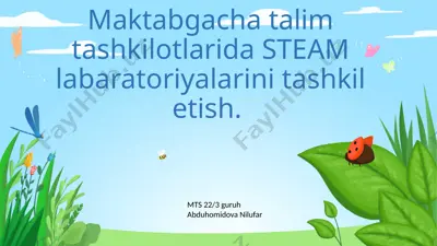 steam labaratoriyasi — PPTX
