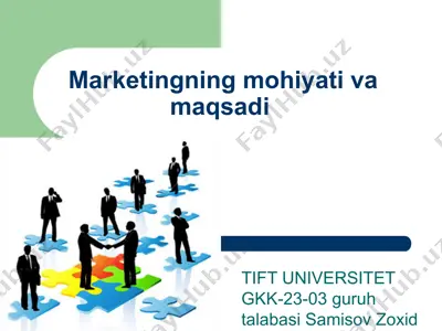 marketingning mohiyati va maqsadi — PPTX