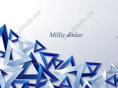 milliy dinlar — PPTX