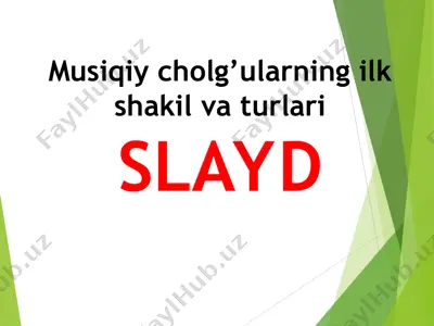 musiqiy cholg’ularning ilk shakil va turlari — PPT