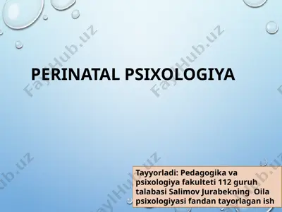 perinatal psixologiya — PPTX