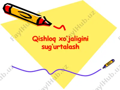 qishloq xo’jaligini sug’urtalash — PPTX