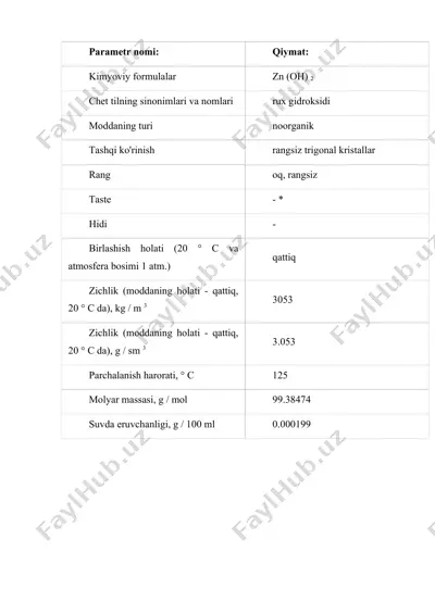 rux  gidroksidning olinishi va xossalari — PPTX