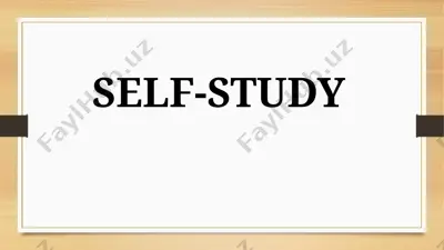 self-study — PPTX