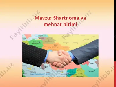 mehakoda || shartnoma va mehnat bitimi — PPTX