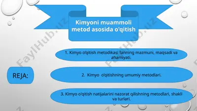 kimyoni muammoli metod asosida o'qitish — PPTX