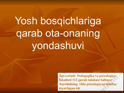 ota-ona qo'llab-quvvatlash guruhlari — PPTX