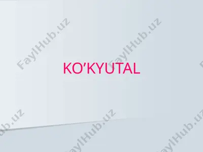 ko'k yo'tal — PPTX