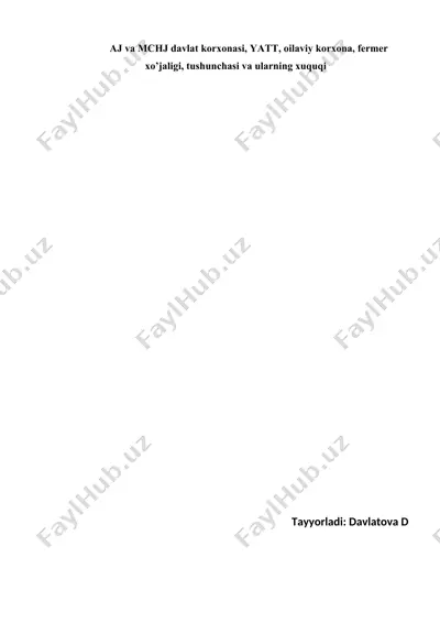 yuridik xizmatlar — DOCX