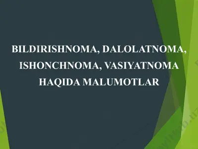 bildirishnoma — PPTX