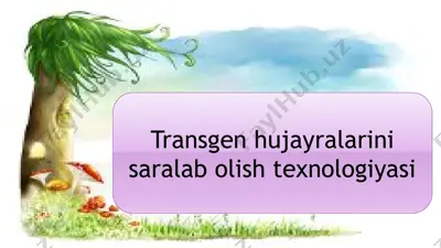 transgen hujayralarini saralab olish texnologiyasi — PPTX