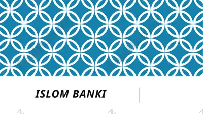 islom moliyaviy mexanizmi — PPTX