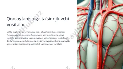 qon aylanishiga taʼsir qiluvchi vositalar — PPTX