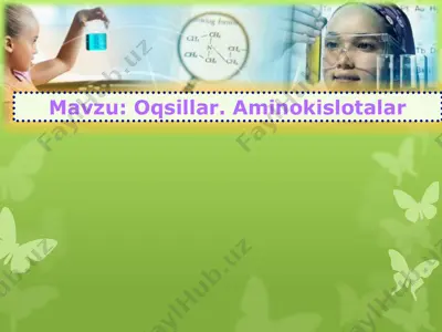 oqsillar. aminokislotalar. umumiy tushuncha — PPTX