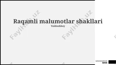 raqamli ma'lumot formatlari turlari — PPTX