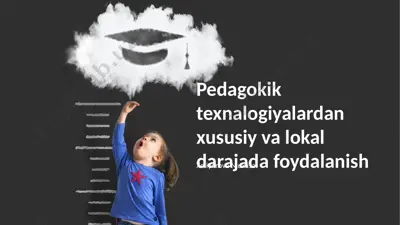 pedagogik texnologiyalardan xususiy va lokal darajada foydalanish — PPTX