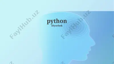python dasturlash tilining asosiy xususiyatlari — PPTX