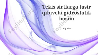 gidrostatik bosim — PPTX