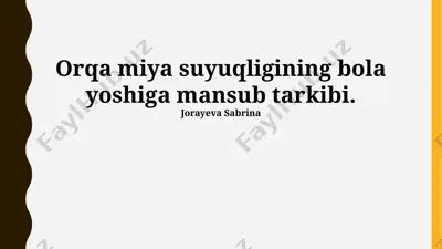 amnion suyuqligining tahlili va homila rivojlanishi — PPTX