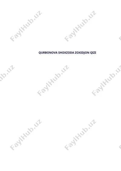qurbonova shoxzoda zoxidjon qizi — DOCX