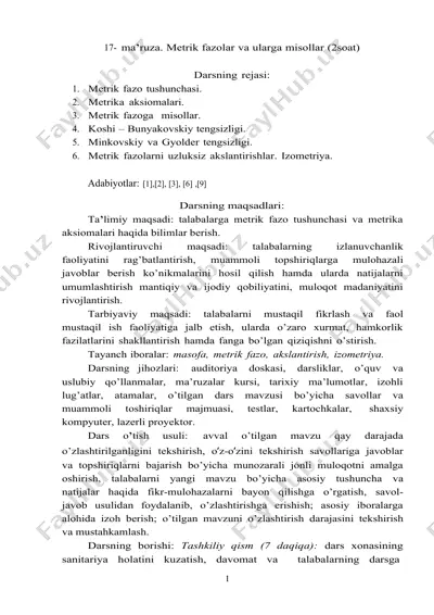 metrik fazolar va ularga misollar — DOCX