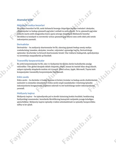 iqtisodiyot atamalari izohi — DOCX
