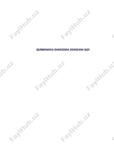 tarbiyachining ish hujjatlari fanidan 2-kurs maktabgacha ta’lim yo‘nalishi talabalari uchun 2-mustaqil ish yo`riqnomasi — PDF