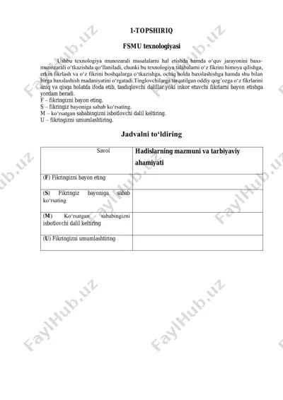 fsmu texnologiyasi — PDF