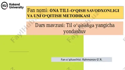 ona tili–o‘qish savodxonligi va uni o‘qitish metodikasi — PDF
