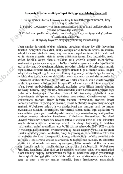 diniy e’tiqod erkinligi — PDF
