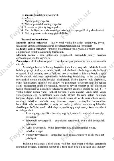 maktabga tayyorgarlik — DOCX