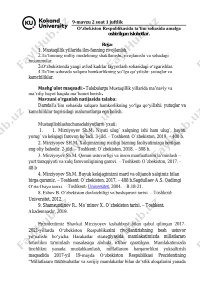 mustaqil ishlar || tibbiyot (2963) — PDF