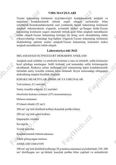 virs mavzulari — DOCX