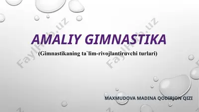 amaliy gimnastika — PPTX