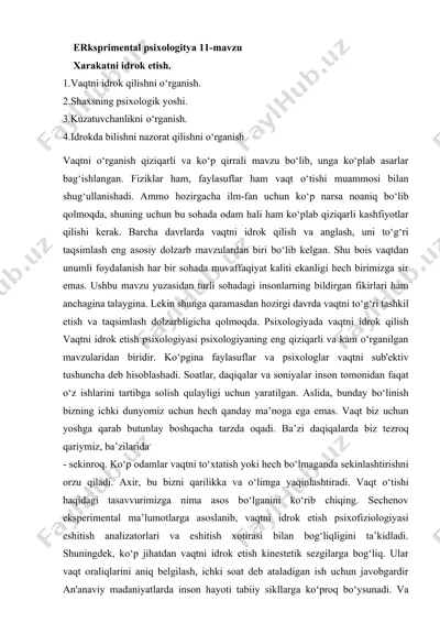 vaqtni idrok etish — DOCX