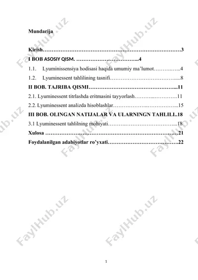 fluoressent tahlil (fluorimetriya) — DOCX