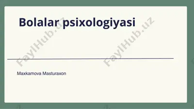 bolalar psixologiyasi — PDF