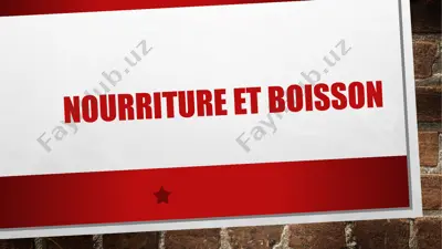 nourriture et boisson — PPTX