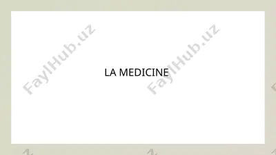 la medicine — PPTX