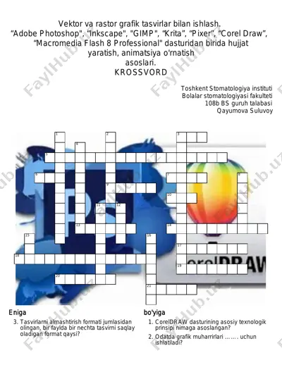 kompyuter grafikasi va grafik muharrirlari bo‘yicha taqdimot — PDF