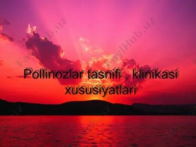 allergiya va pollinozlar tasnifi, klinikasi va qo'zg'atuvchi omillari — PPTX