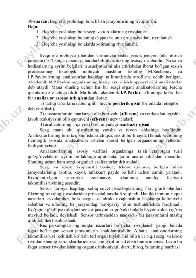 bog’cha yoshidagi bola bilish jarayonlarining rivojlanishi — DOCX